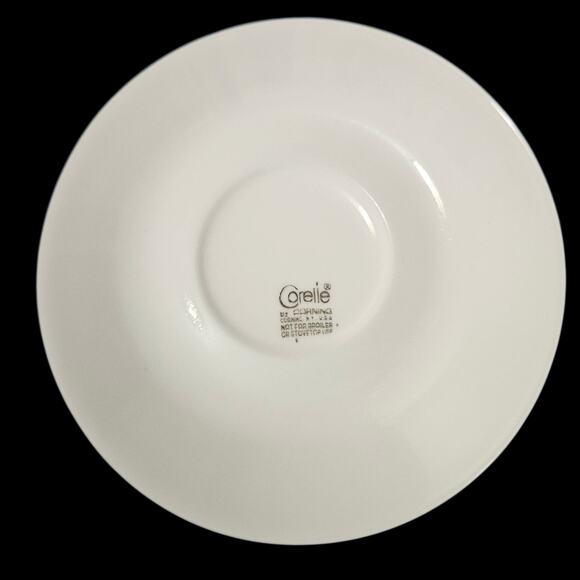 Corelle by Corning Saucer Set of 2 Blue Onion Floral Border White 6.25" USA - Picture 2 of 5